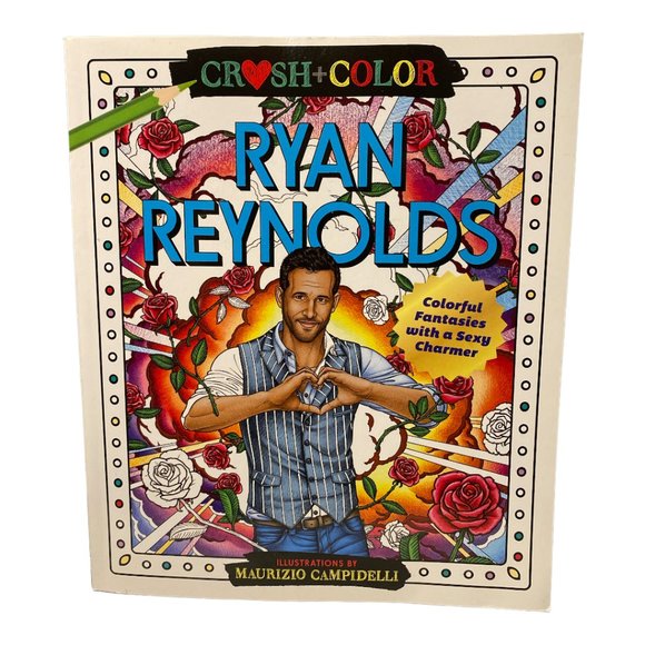 NEW RYAN REYNOLDS 🇨🇦 Crush + Color Book Colouring Funny Scenarios - Picture 1 of 5